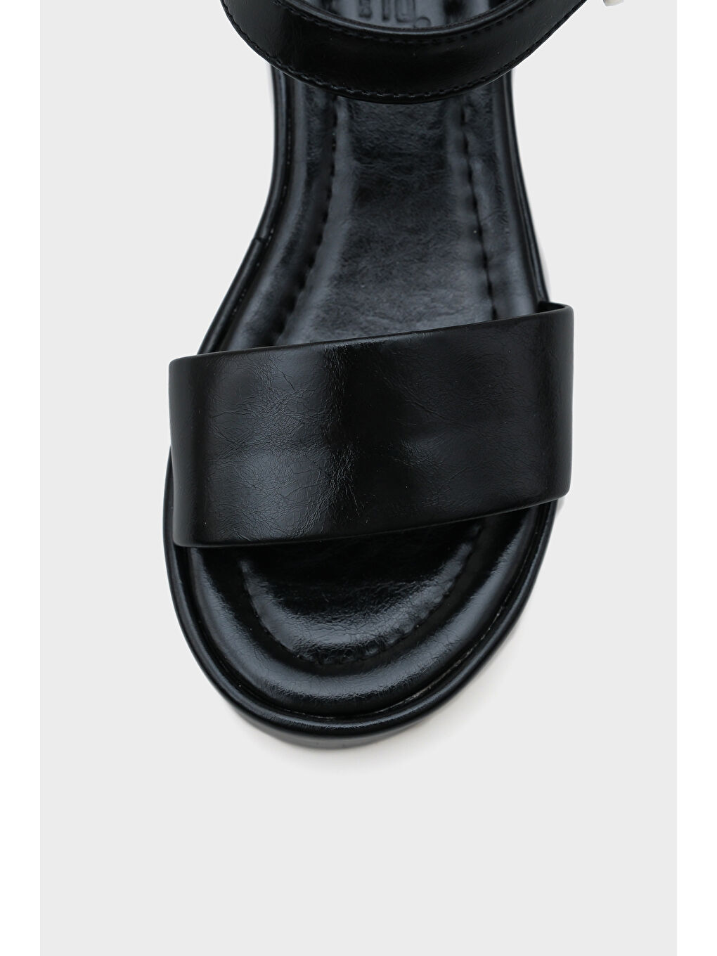 Siyah Donna Platform Tek Bantlı Kadın Sandalet-2