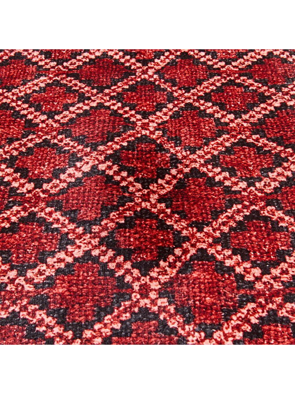 Soft Zarmine Afgan Desenli Halı - Kırmızı - 160x230 cm-1