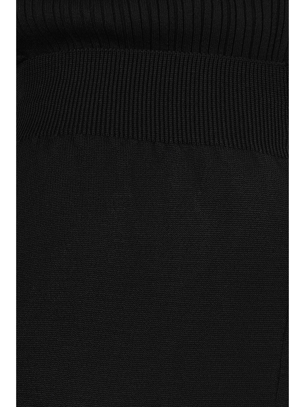 Beli Lastikli Triko Pantolon Siyah-3