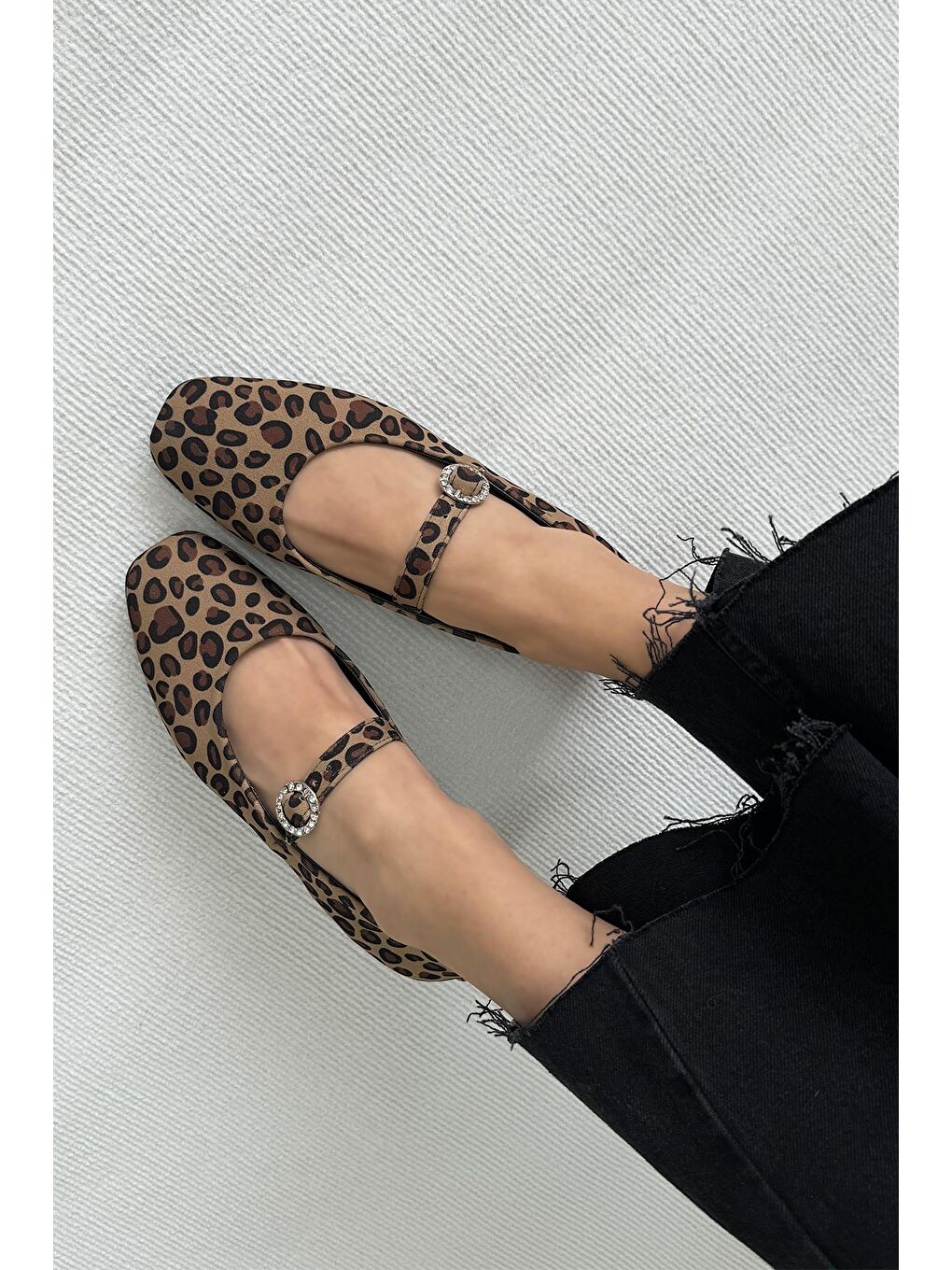 Kahverengi Berny  Kadın  Kemer  Detay  Kumaş  Babet Leopar-2