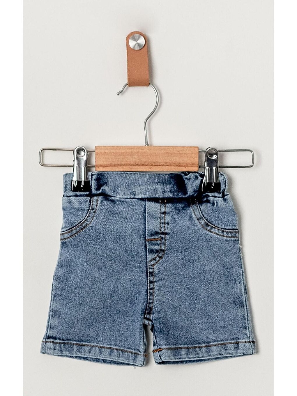 Mavi Tarz Lakos Palmiye Desenli Belden Ayarlanabilir Kısa Kollu Şortlu 2'li Takım Çocuk ve Bebek Giy-6