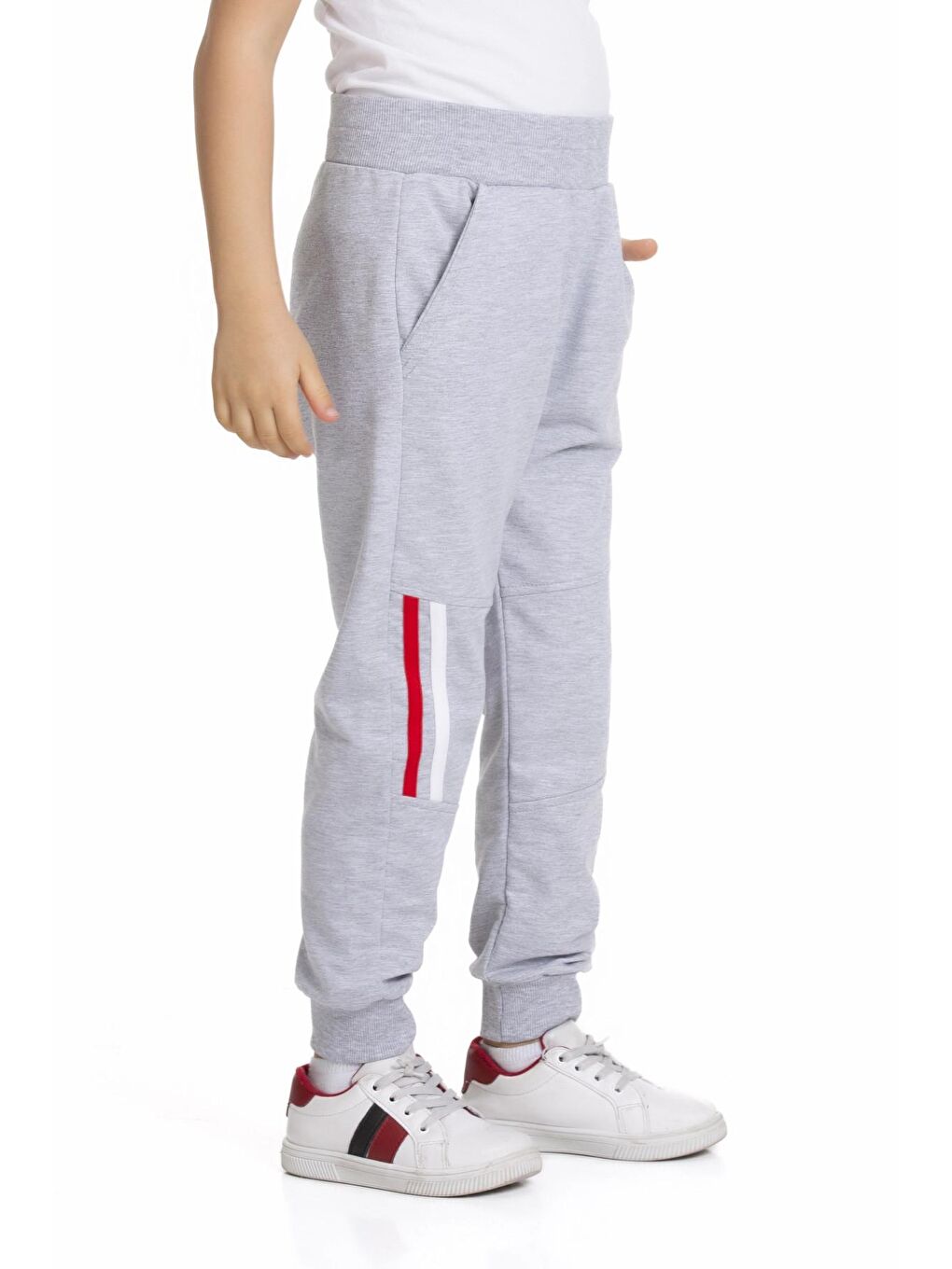 Gri Şerit Biyeli Eşofman Altı 54603-1