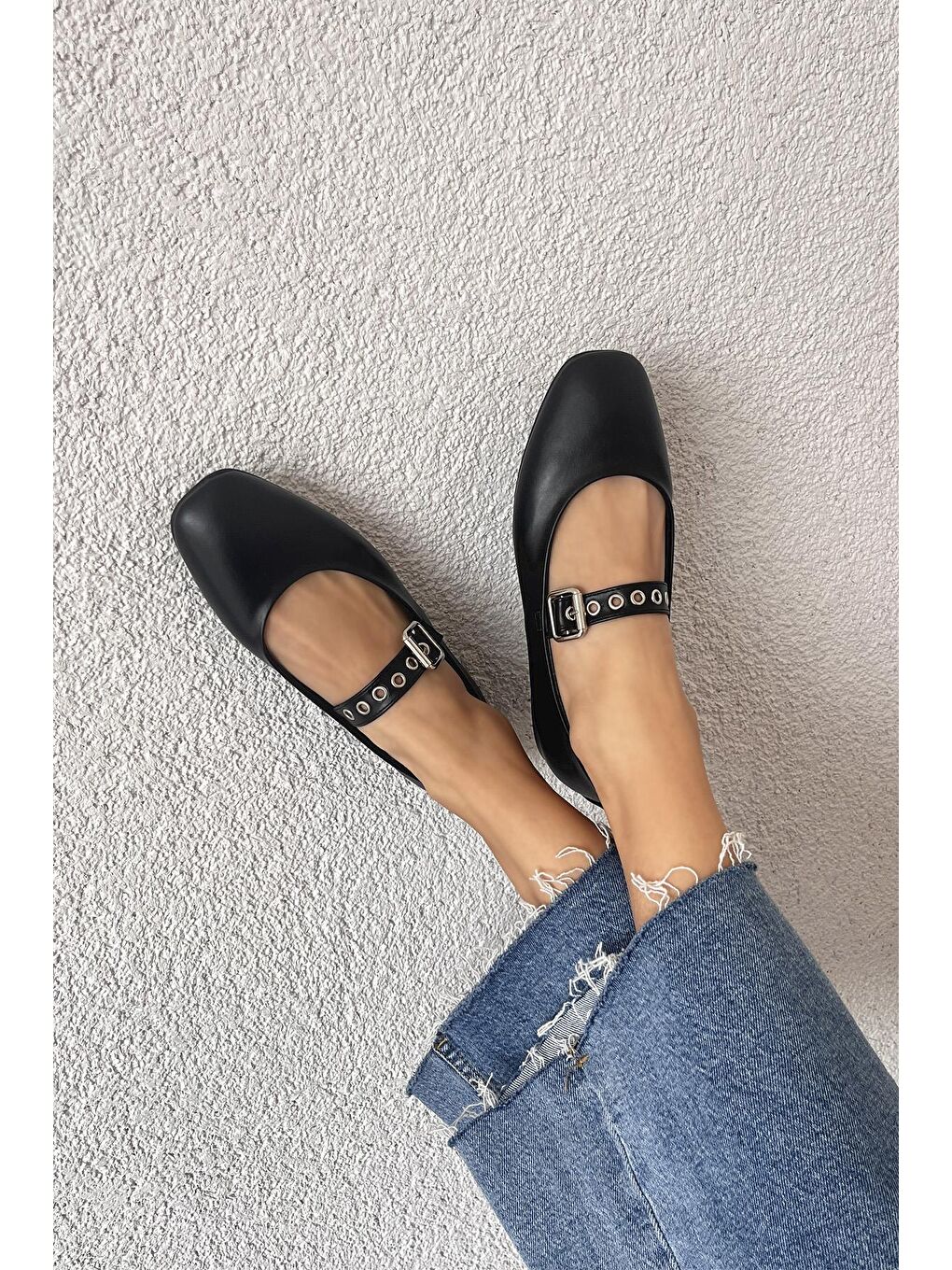 Jules  Kadın  Kemer  Detay  Deri  Babet Siyah