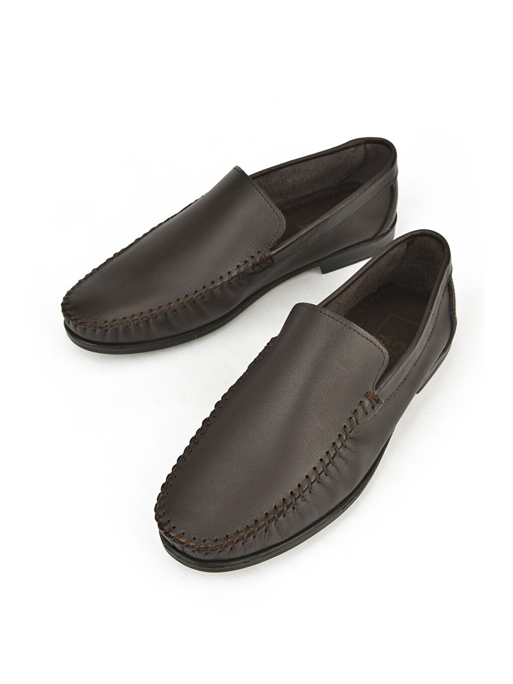 Kahverengi Erkek Hakiki Deri Günlük Ayakkabı 141423Z153 Kahve-4