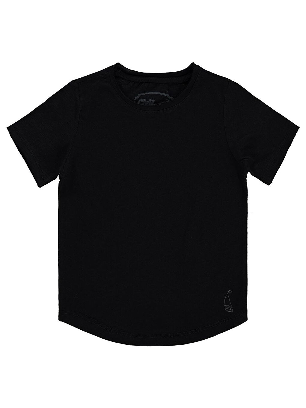 Boys Flamlı Yelkenli Nakışlı 2-5 Yaş Tişört - Siyah 5-6 Yaş-1