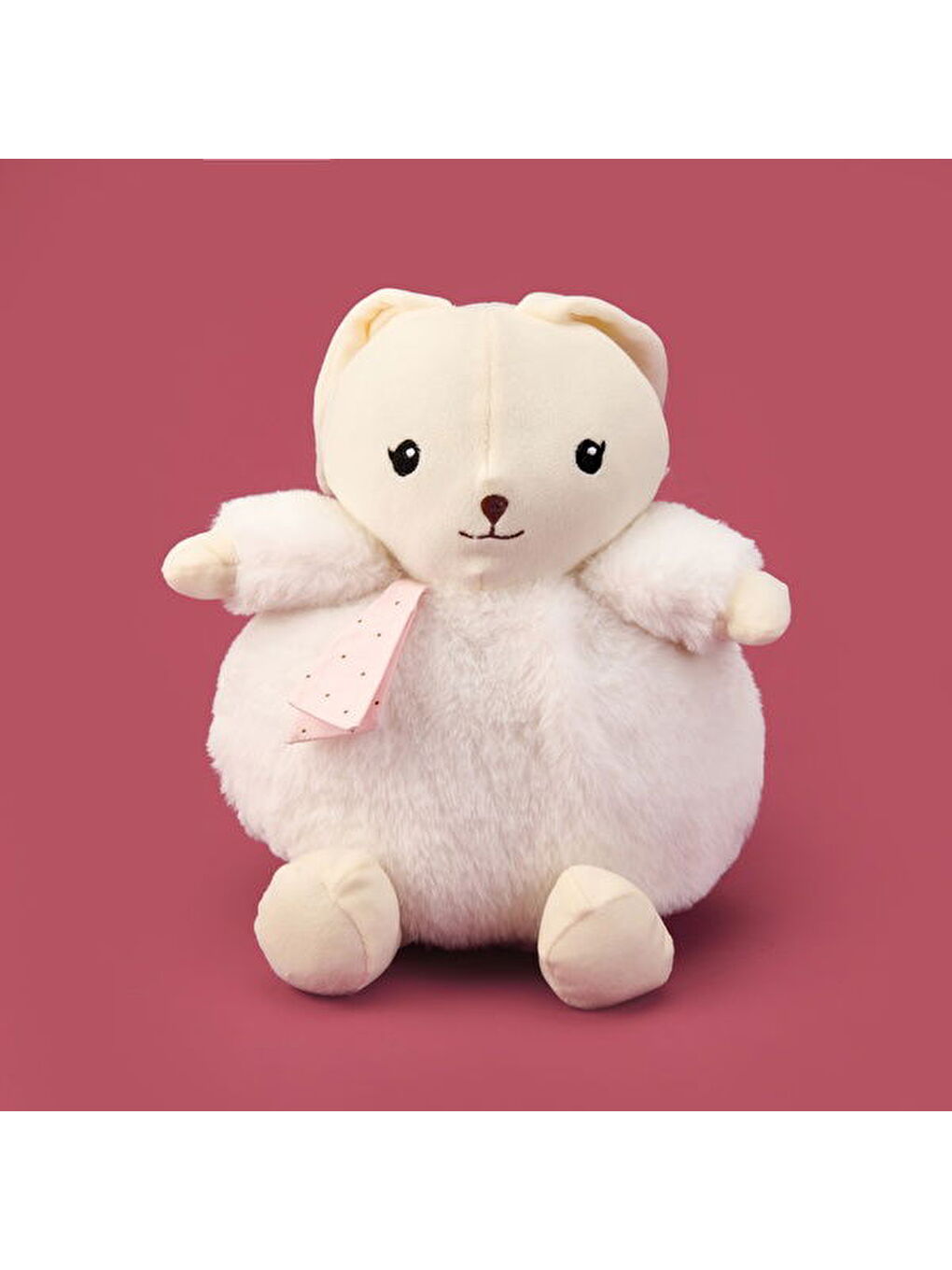 Soft Tombul Tavşan Figürlü Yastık - Bej - 26x30 cm-2