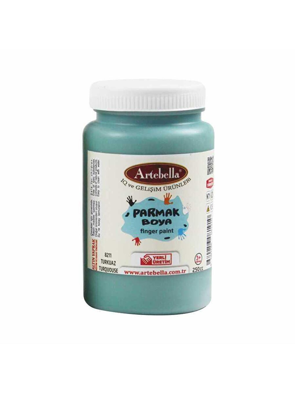 Artebella Turkuaz Parmak Boya Turkuaz 250ml - 1