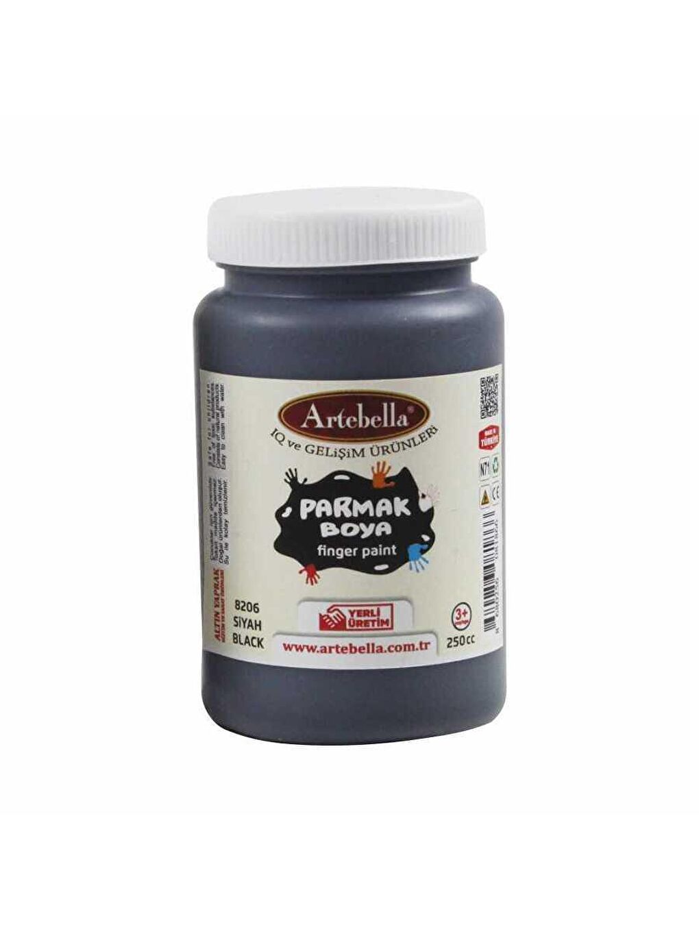 Artebella Parmak Boya Siyah 250ml