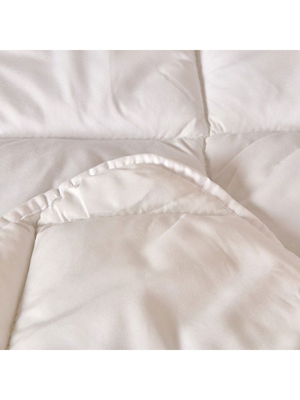 Soft Çift Kişilik Microfiber Yorgan - Beyaz - 195x215 cm-2