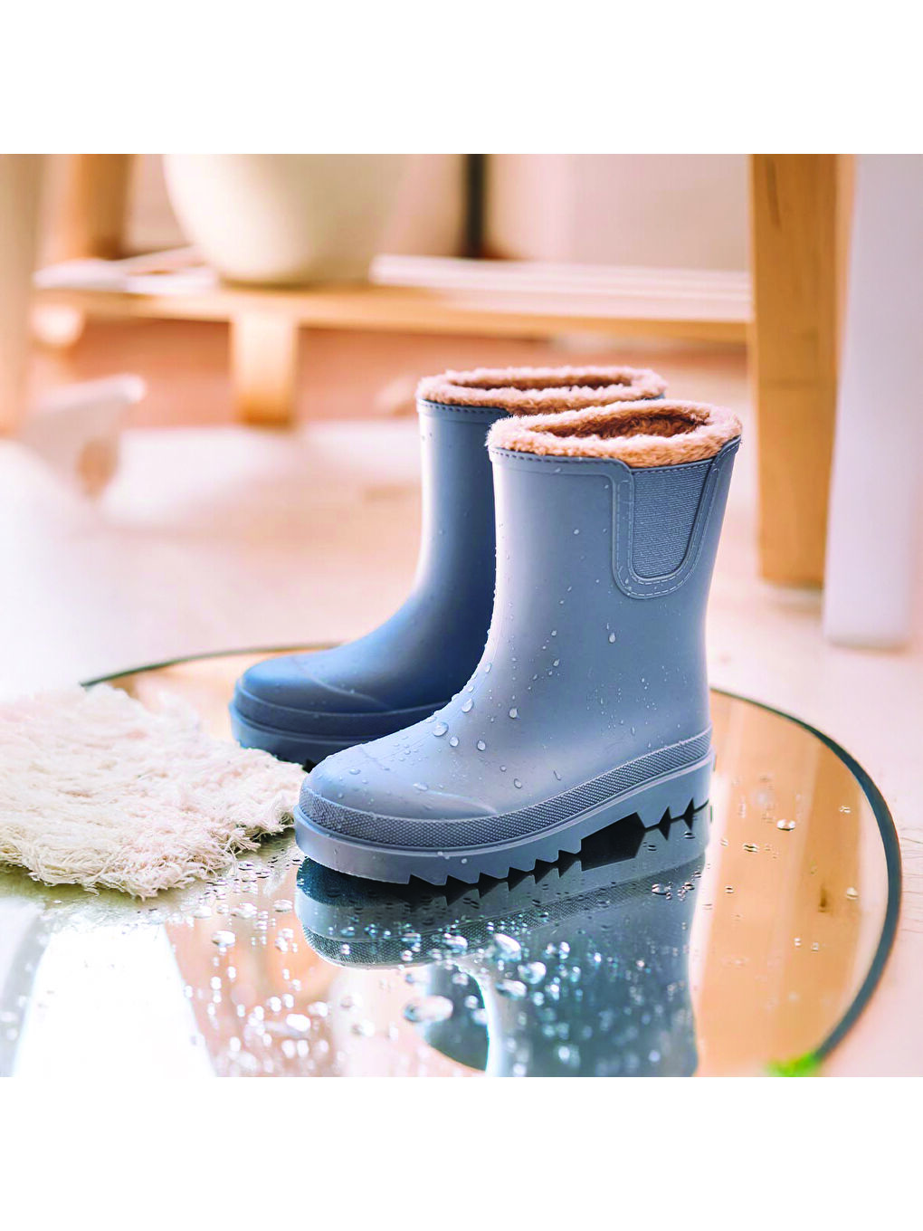 Mavi Kız Çocuk Bot (Yağmur ) LUBLIN RAIN BOOTS IN GLOSSY RUBBER-3