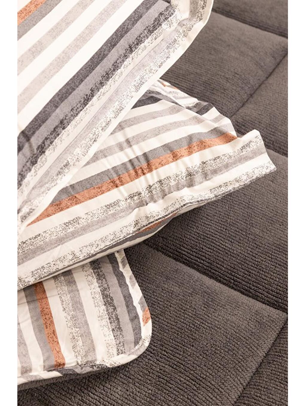 Sherpa Pelüş Çift Kişilik Lastikli Çarşaflı Comforter Set Antrasit-2