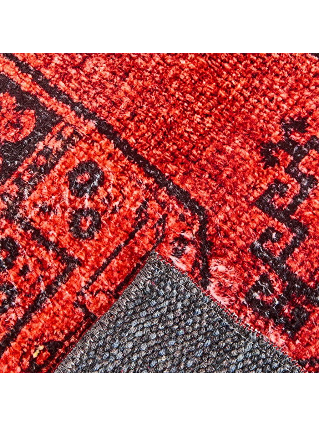 Soft Karakush Afgan Desenli Halı - Kırmızı - 160x230 cm-1