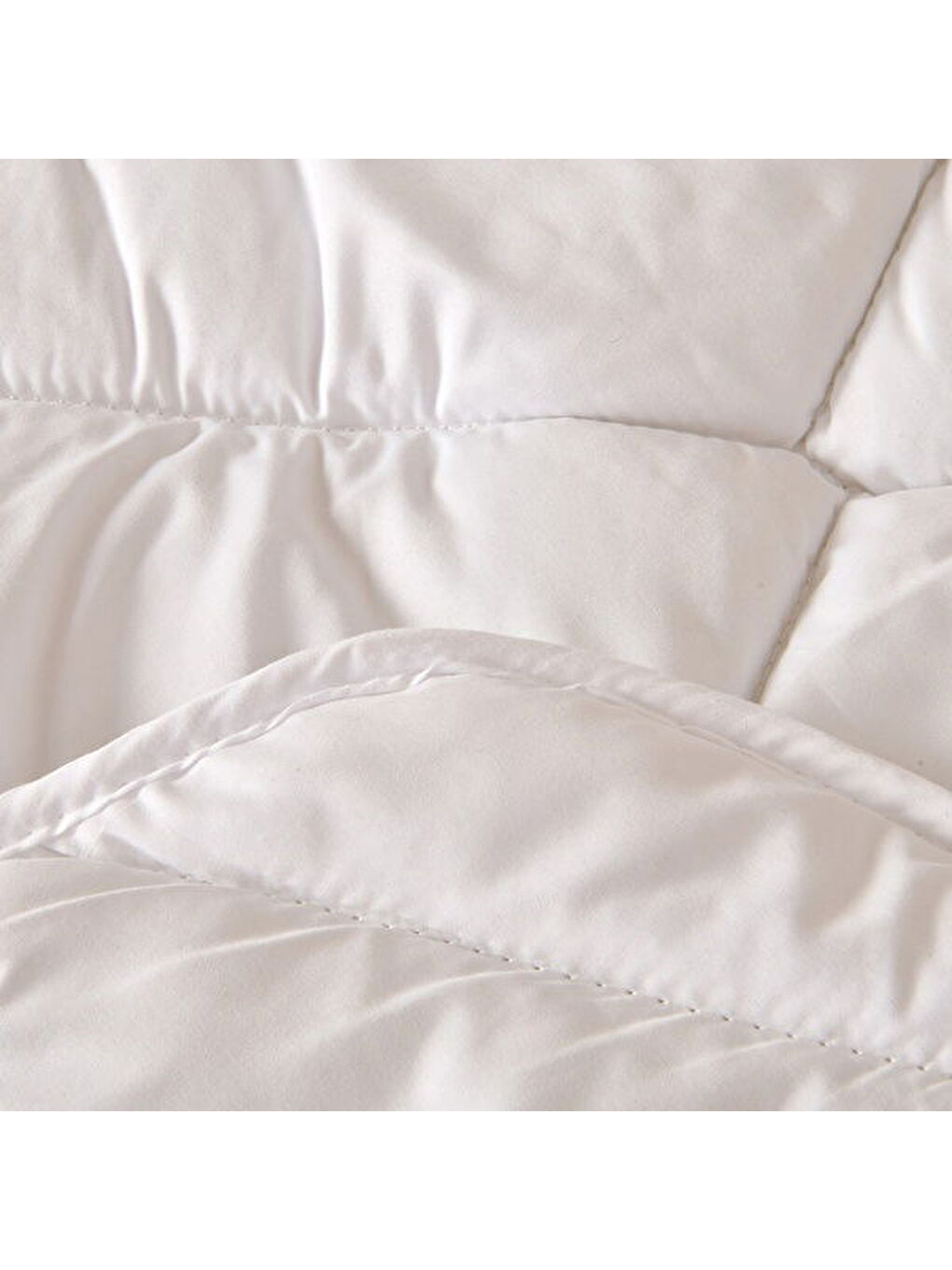 Soft Tek Kişilik İnce Microfiber Yorgan - Beyaz - 155x215 cm-1