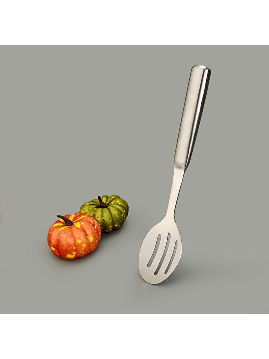 Steel Delikli Servis Kaşığı - Gri-2