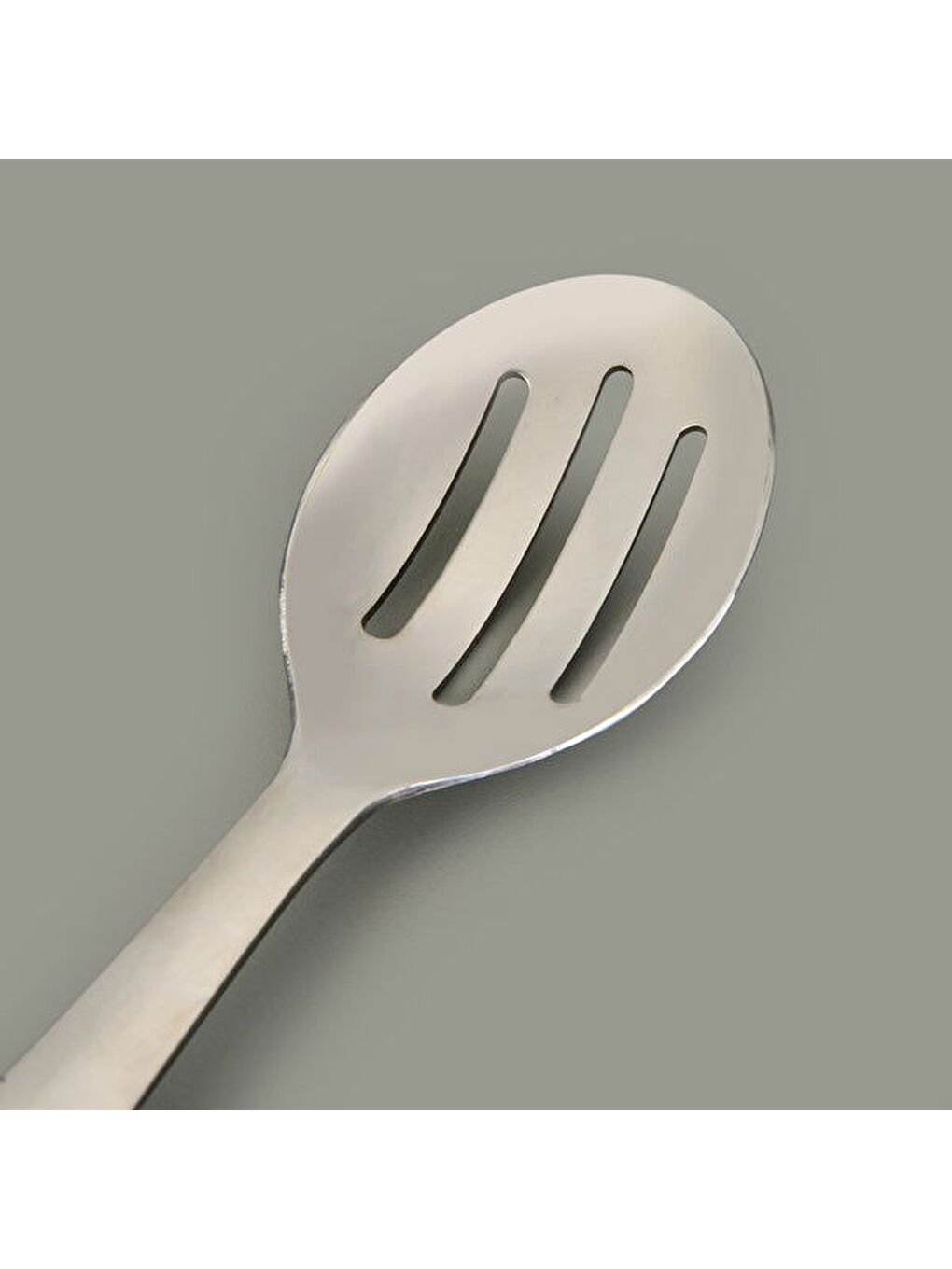 Steel Delikli Servis Kaşığı - Gri-3