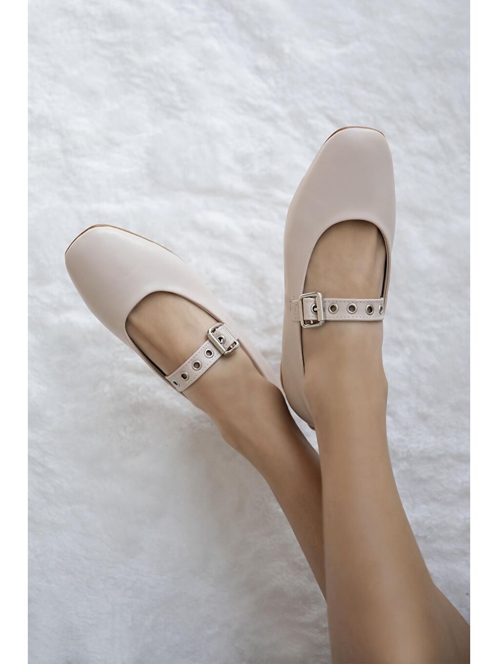 Jules  Kadın  Kemer  Detay  Deri  Babet Bej-2