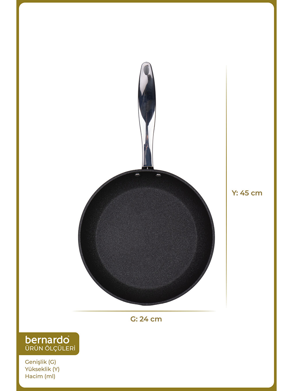 Prime Stone Tava Siyah 24cm-1