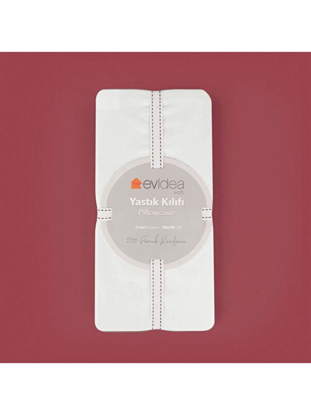 Soft Basic 2'li Yastık Kılıfı - Beyaz - 50x70 cm-1