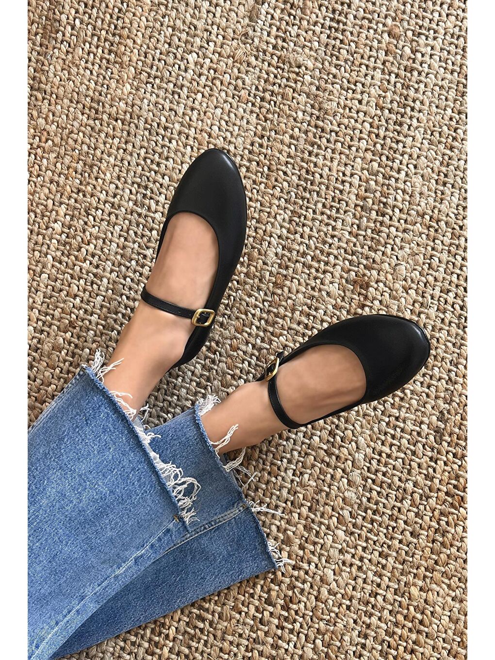 Hollie   Kadın  Kemer  Detay  Deri  Babet Siyah-1