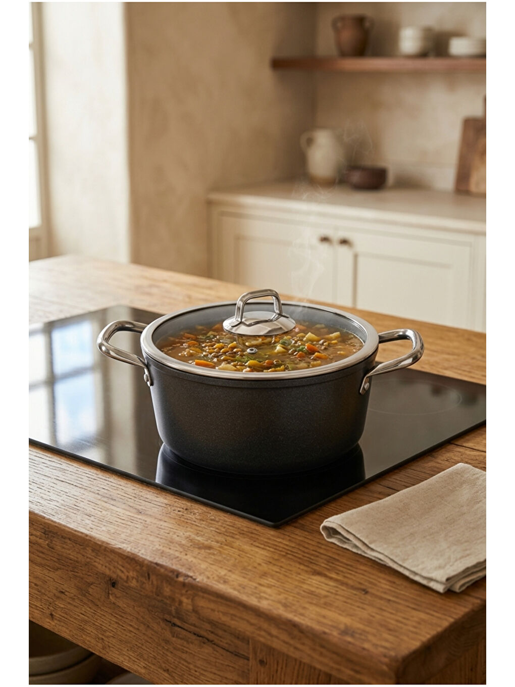 Prime Stone Derin Tencere Siyah 24cm-2