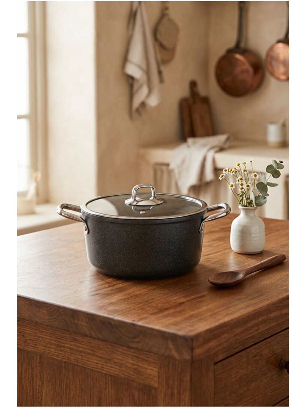 Prime Stone Derin Tencere Siyah 24cm-3