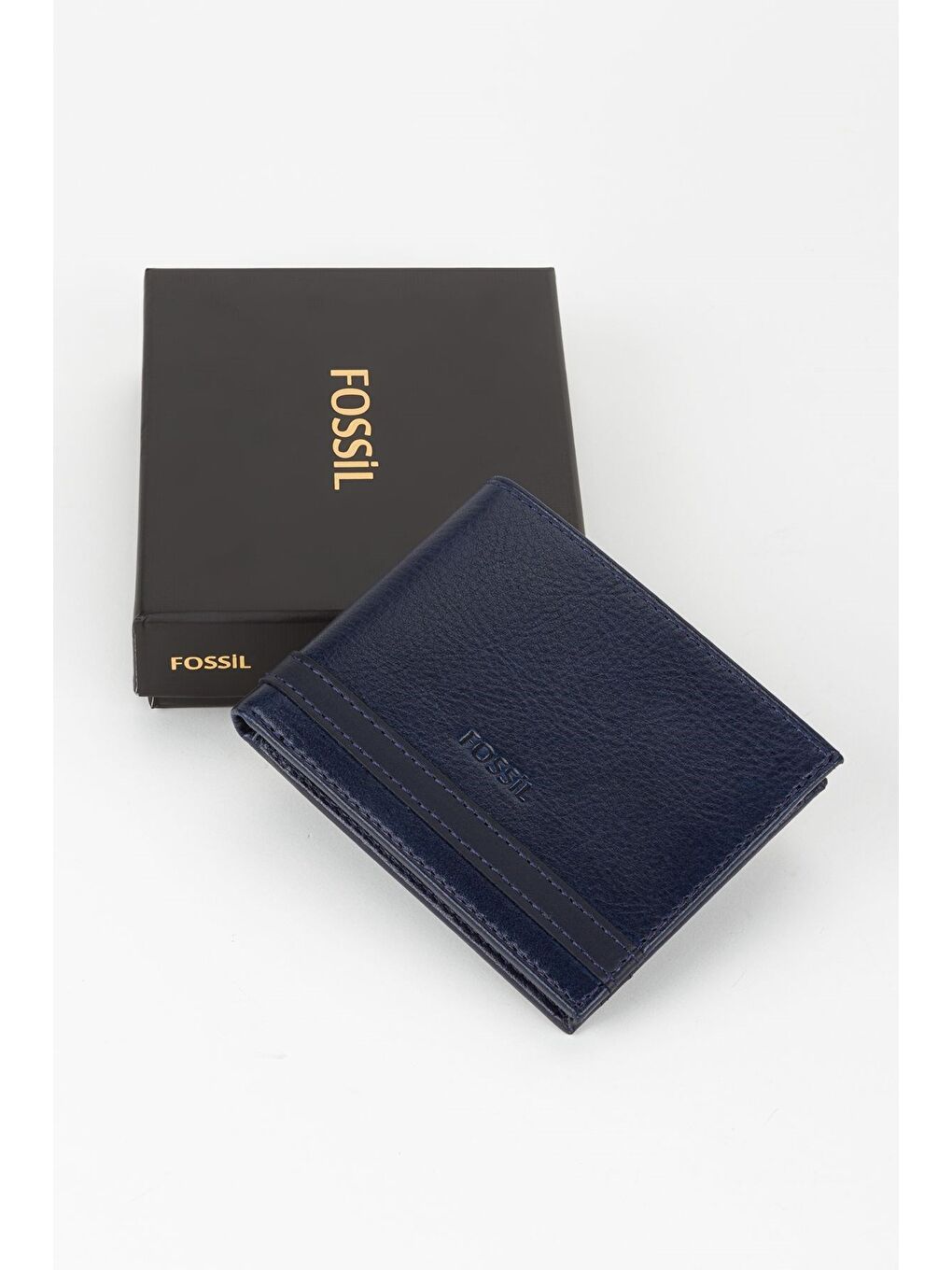 Lacivert Kutulu Hakiki Deri Kahve Crazy Yatay Erkek Cüzdan El Portföyü-3