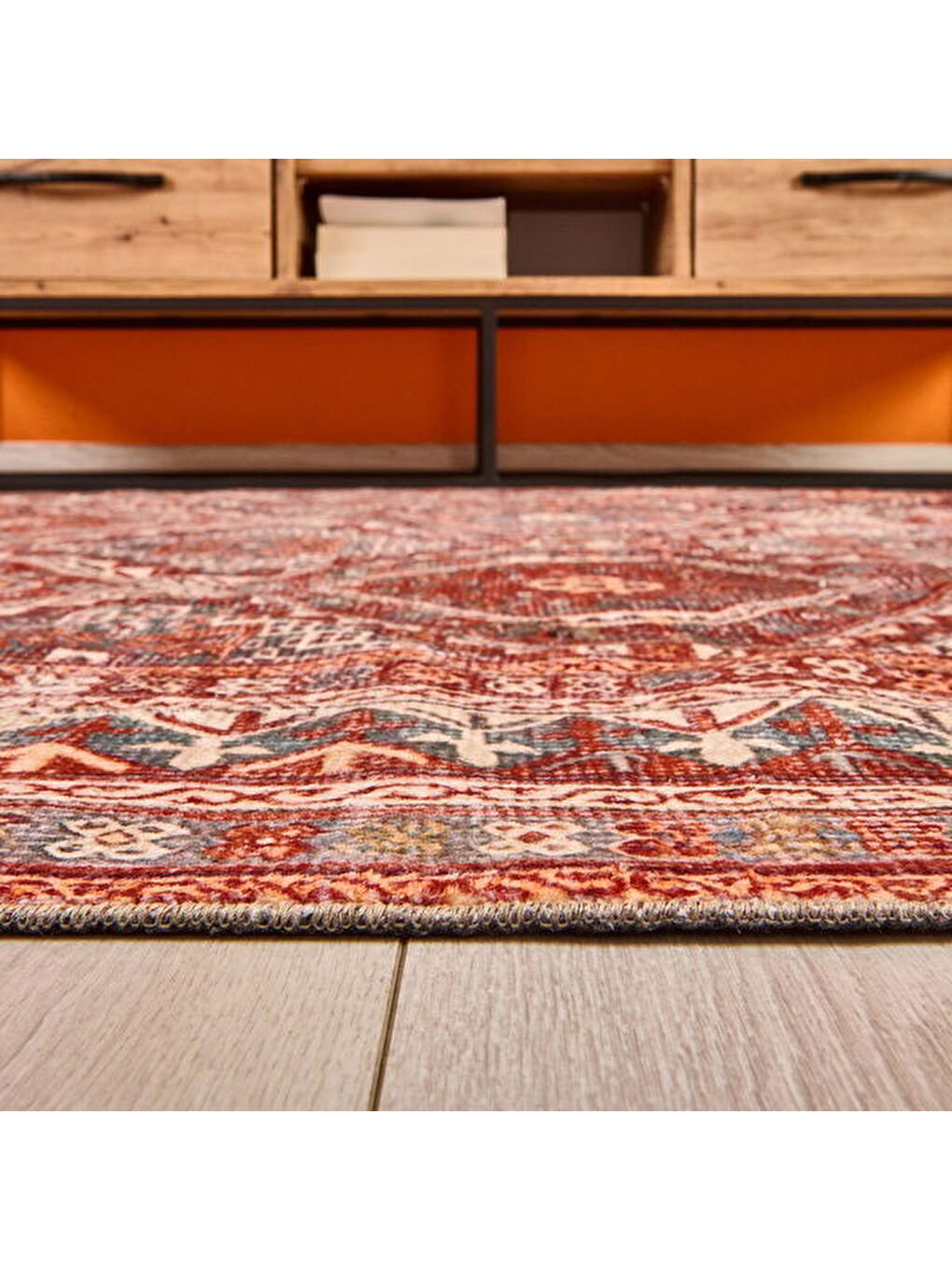 Soft Lalbahar Afgan Desenli Halı - Bej - 160x230 cm-1