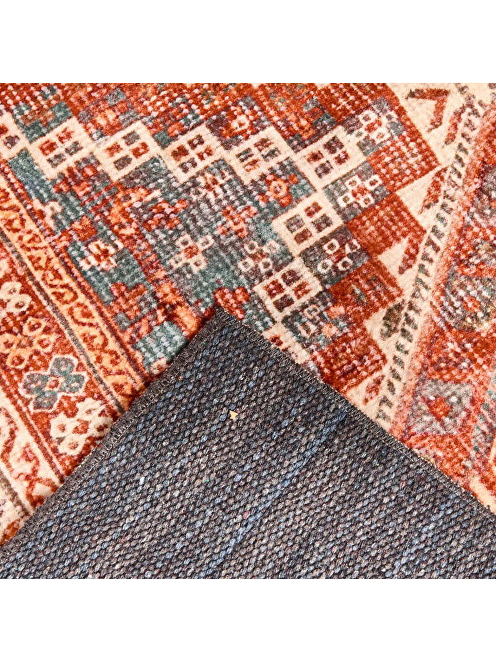 Soft Lalbahar Afgan Desenli Halı - Bej - 160x230 cm-4