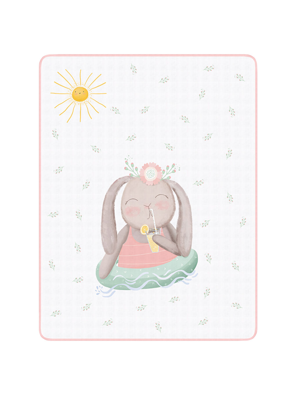 Beyaz Double Face Müslin Battaniye - Loulou