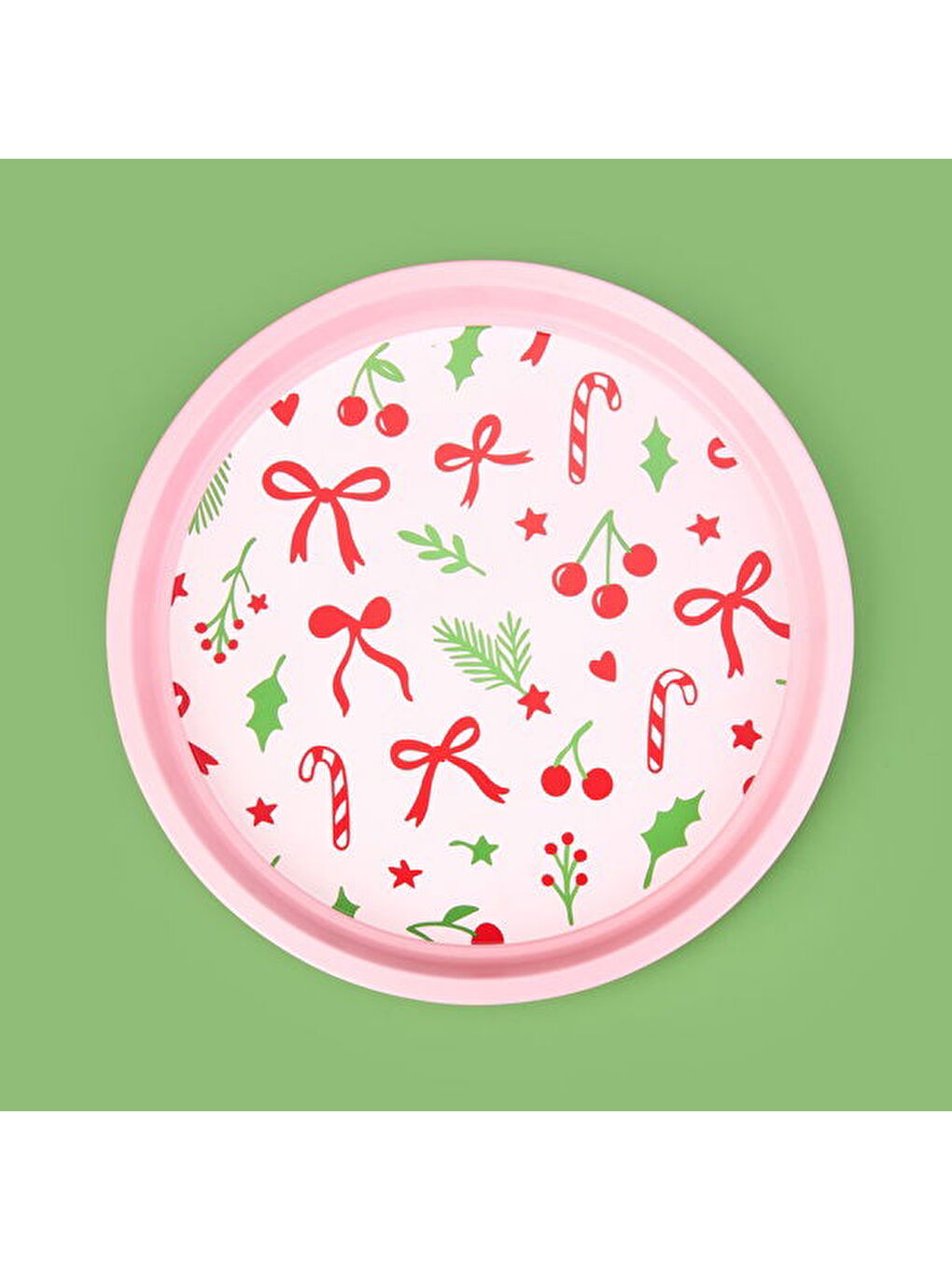 Karışık Kurdele Metal Tepsi - Renkli-2