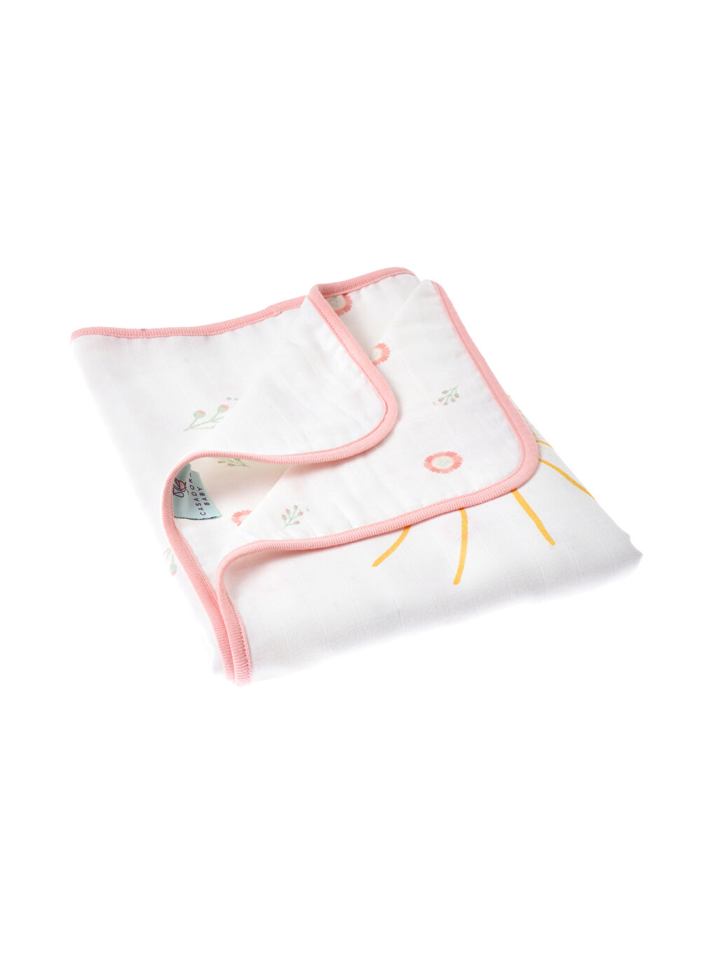 Beyaz Double Face Müslin Battaniye - Loulou-3