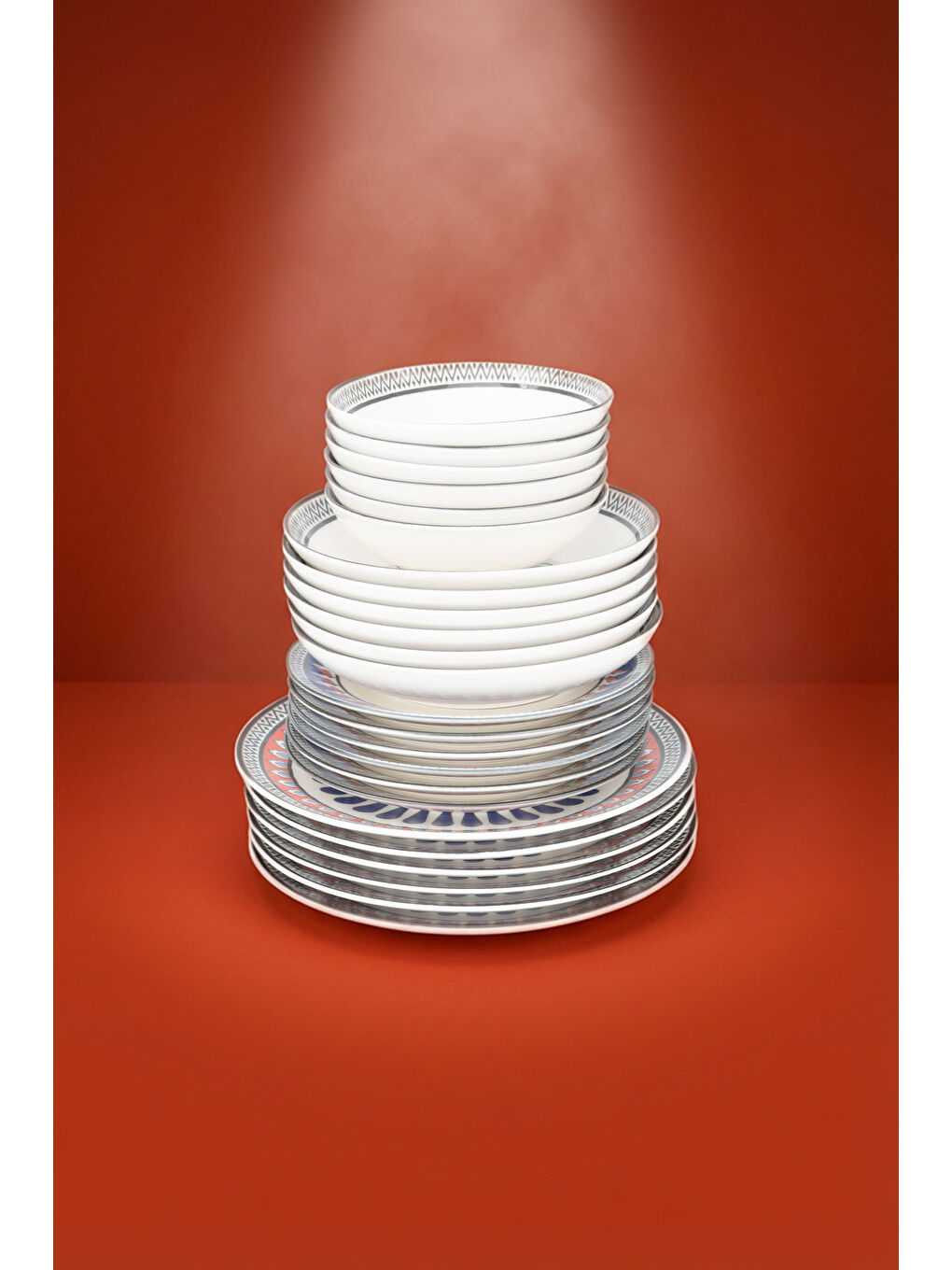 Beyaz İkonyum 24 Parça Porselen Yemek Takımı-5