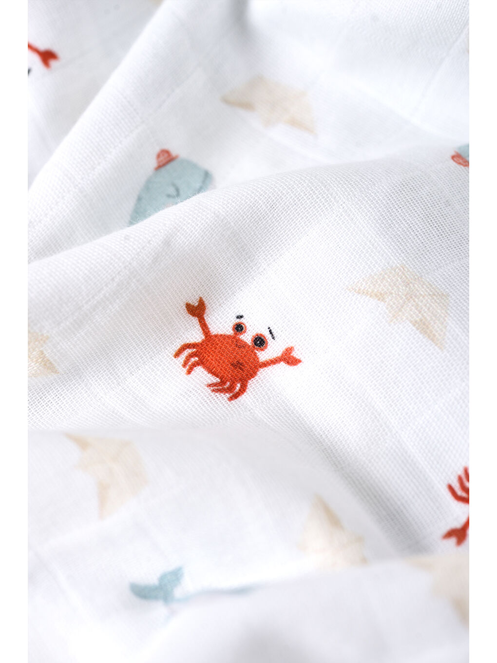 Beyaz Double Face Müslin Battaniye- Boubou-6