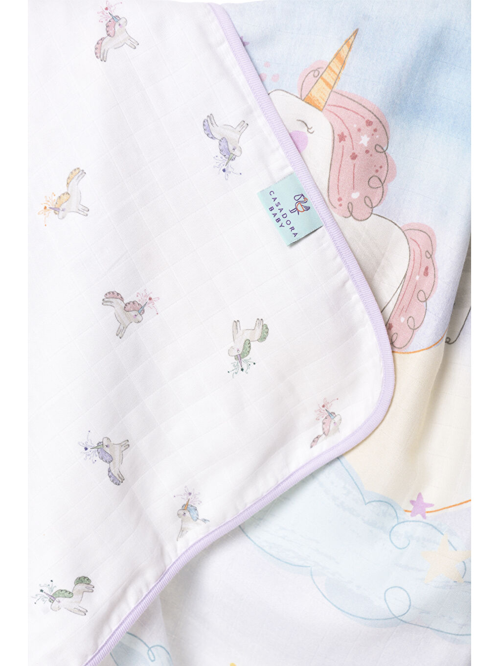 Beyaz Double Face Müslin Battaniye- ASTRA-4