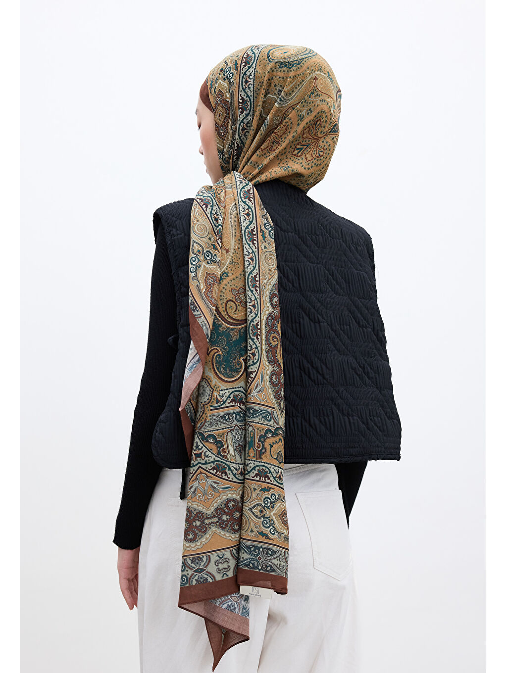 Kahverengi Vera Desen Şal Koyu Kahve-3