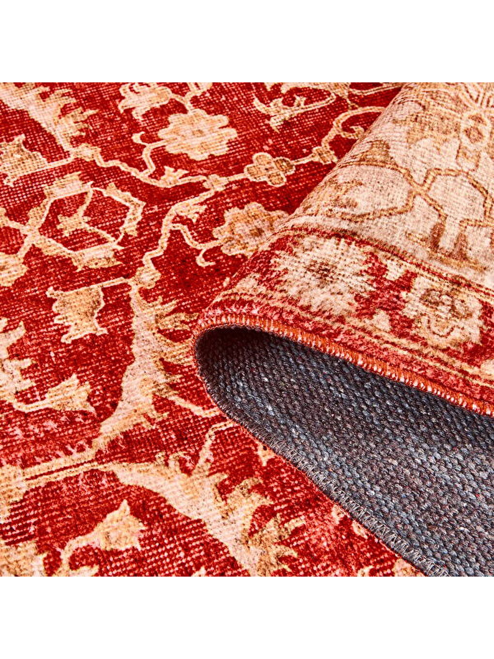 Soft Sultan Afgan Desenli Halı - Kırmızı - 160x230 cm-1