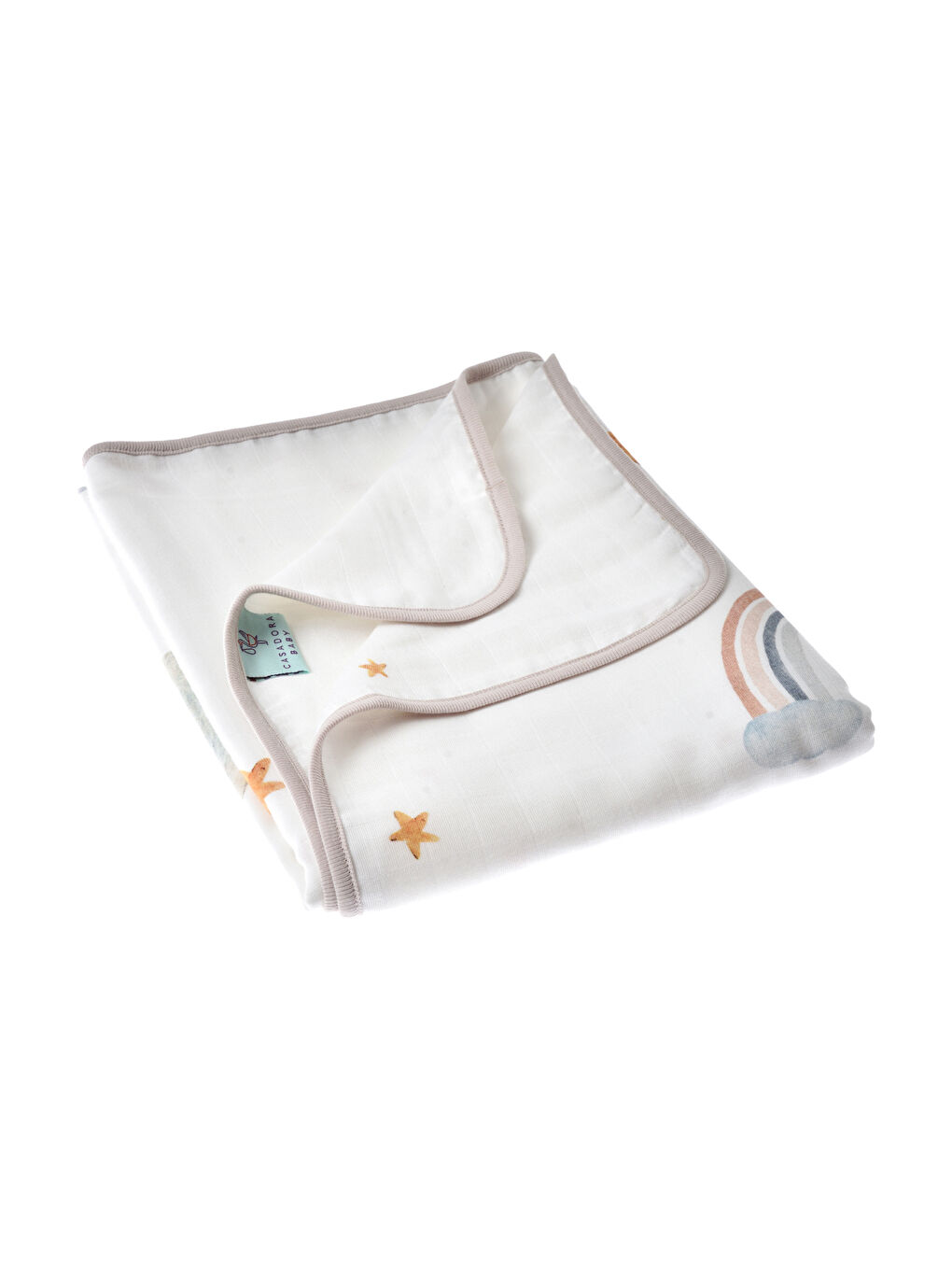 Beyaz Double Face Müslin Batteniye- Happy Tony-3