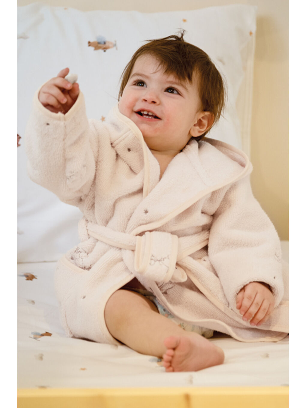 Bej Happy Tony Bebek/Çocuk Bornoz 1/2 Yaş-3