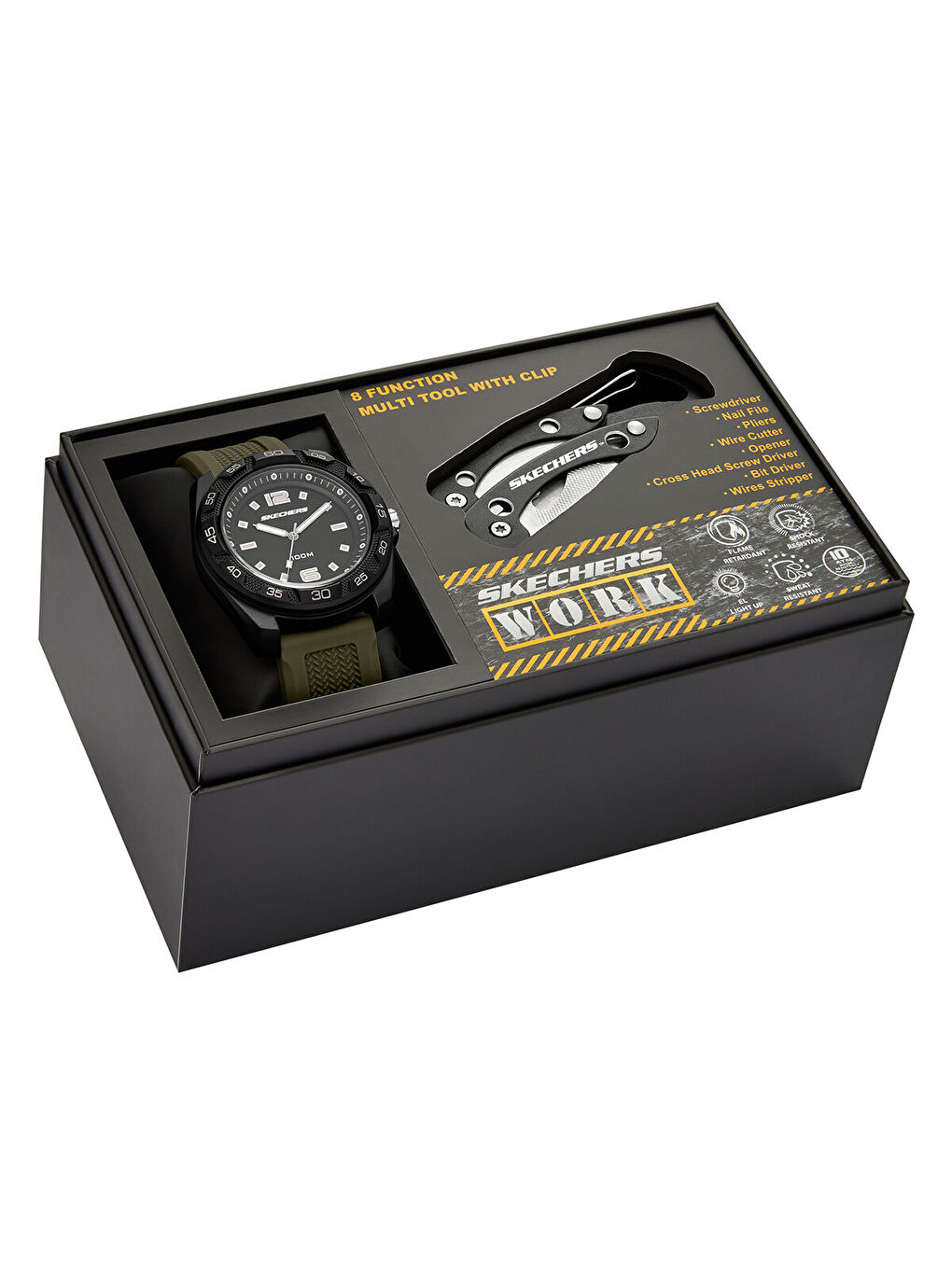 Yeşil SR8502 Erkek Kol Saati ve Çok Amaçlı Alet Seti