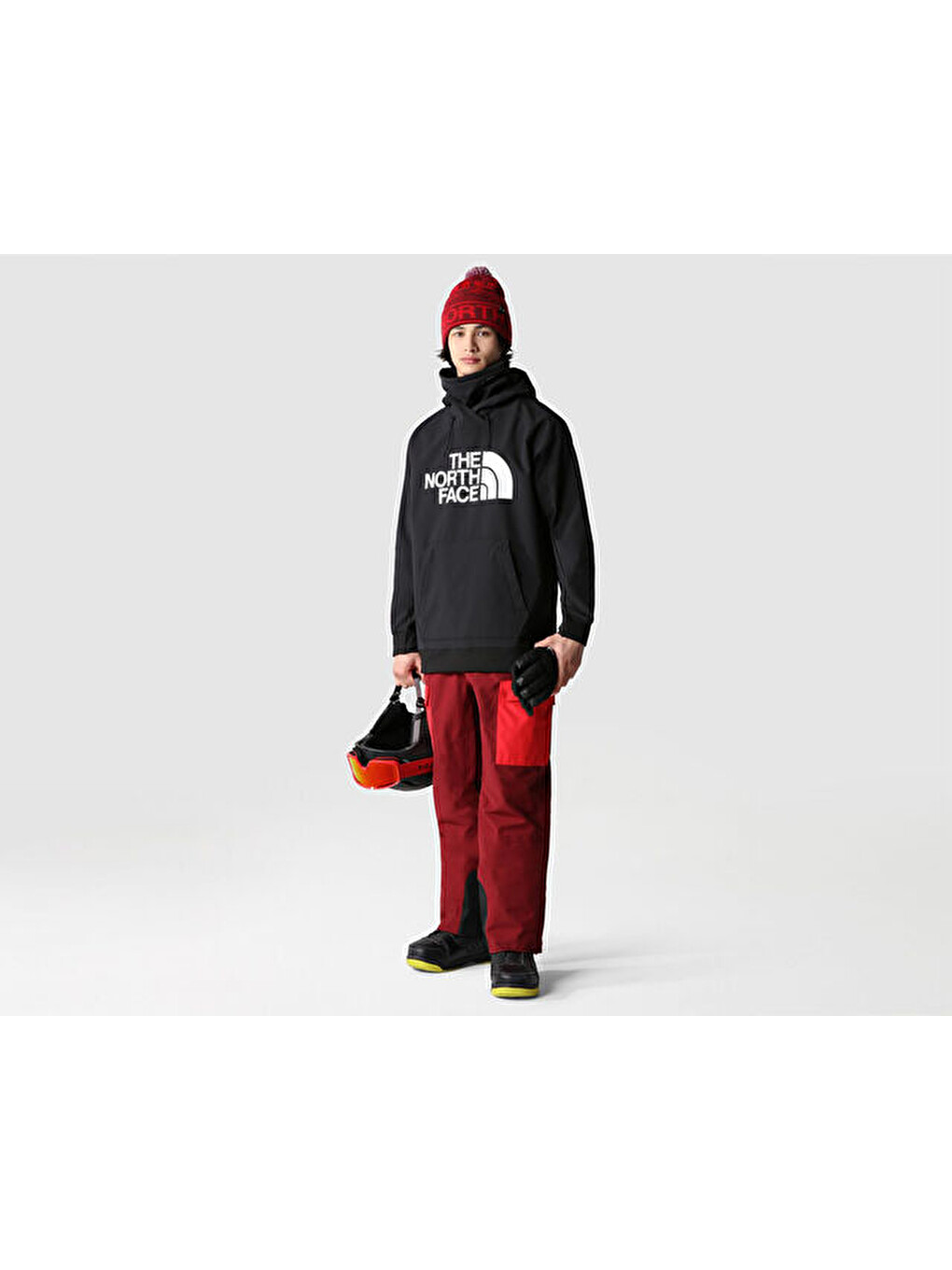 M Tekno Logo Hoodie Erkek Outdoor Sweatshirts Nf0a3m4eky41 Siyah-5