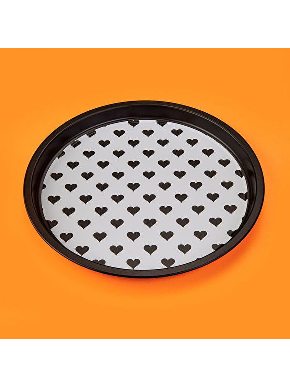 Kalpli Tepsi - Siyah / Beyaz