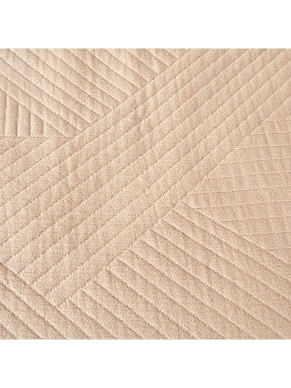 Soft Sara Çift Kişilik Yatak Örtüsü Seti - Bej - 220x240 cm + 50x70 cm-1