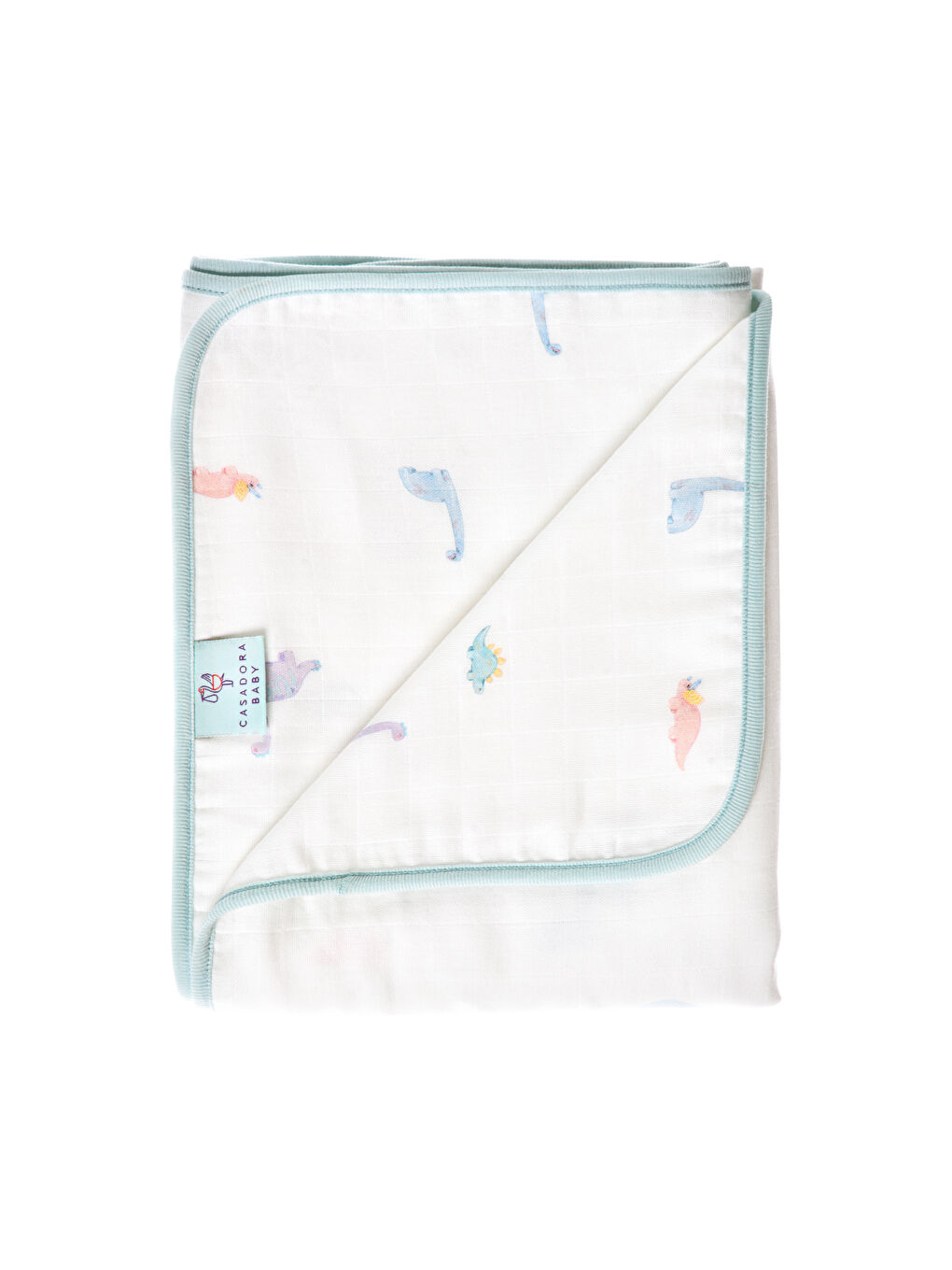 Beyaz Double Face Müslin Battaniye - Dino-2