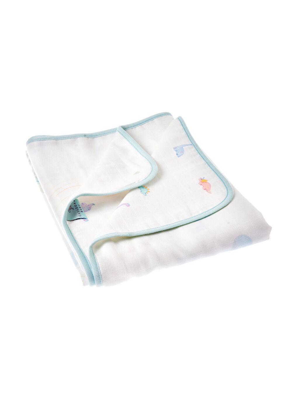 Beyaz Double Face Müslin Battaniye - Dino-3