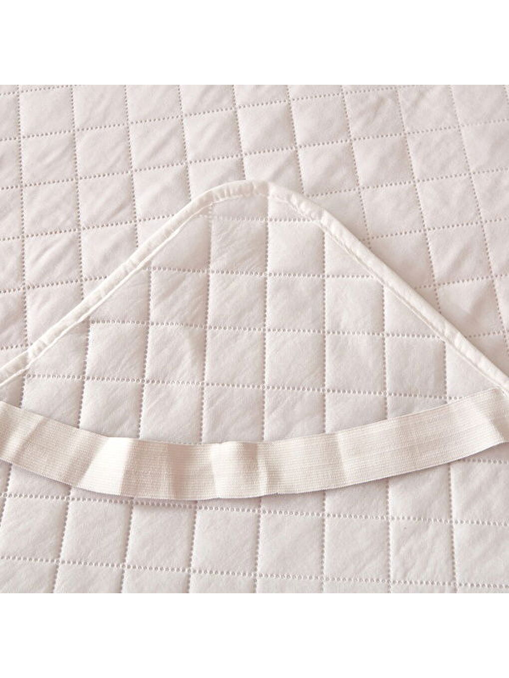 Soft Nando Çift Kişilik Lastikli Alez - Beyaz - 160x200 cm-2