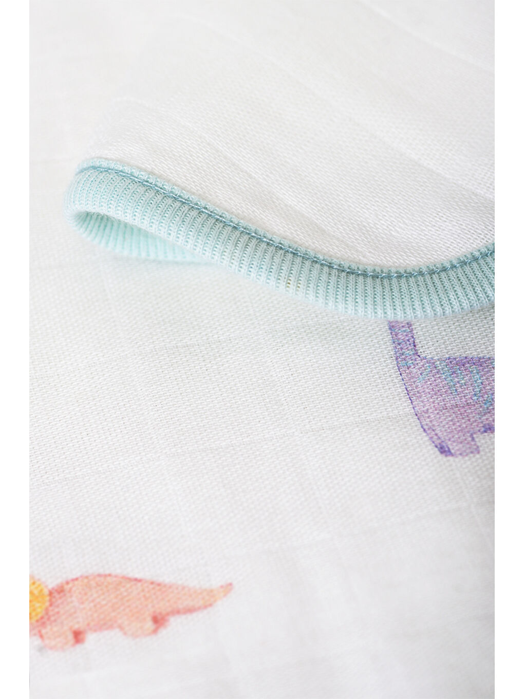 Beyaz Double Face Müslin Battaniye - Dino-6