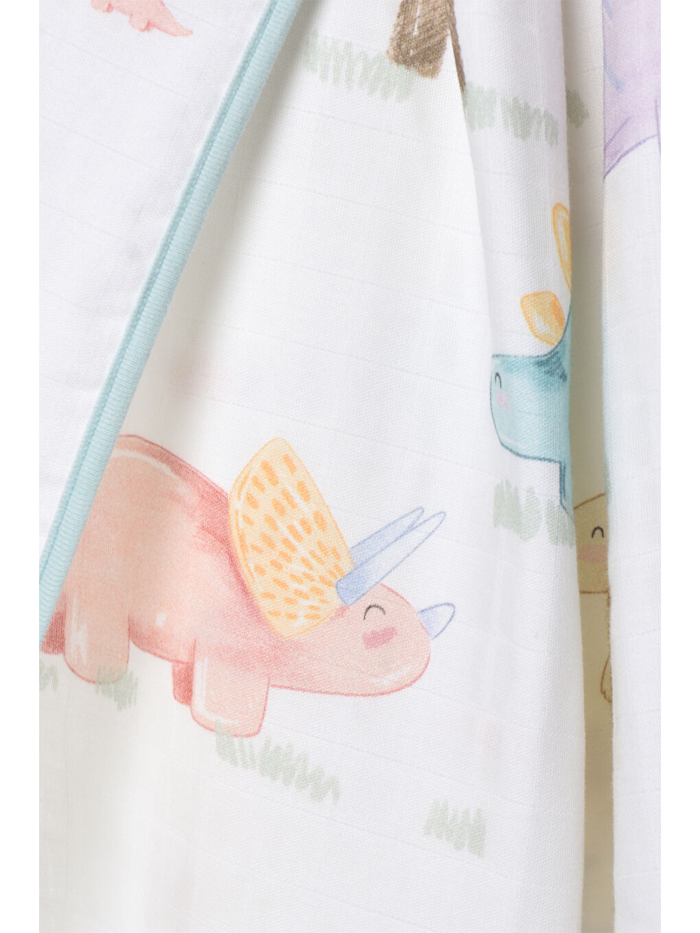 Beyaz Double Face Müslin Battaniye - Dino-7