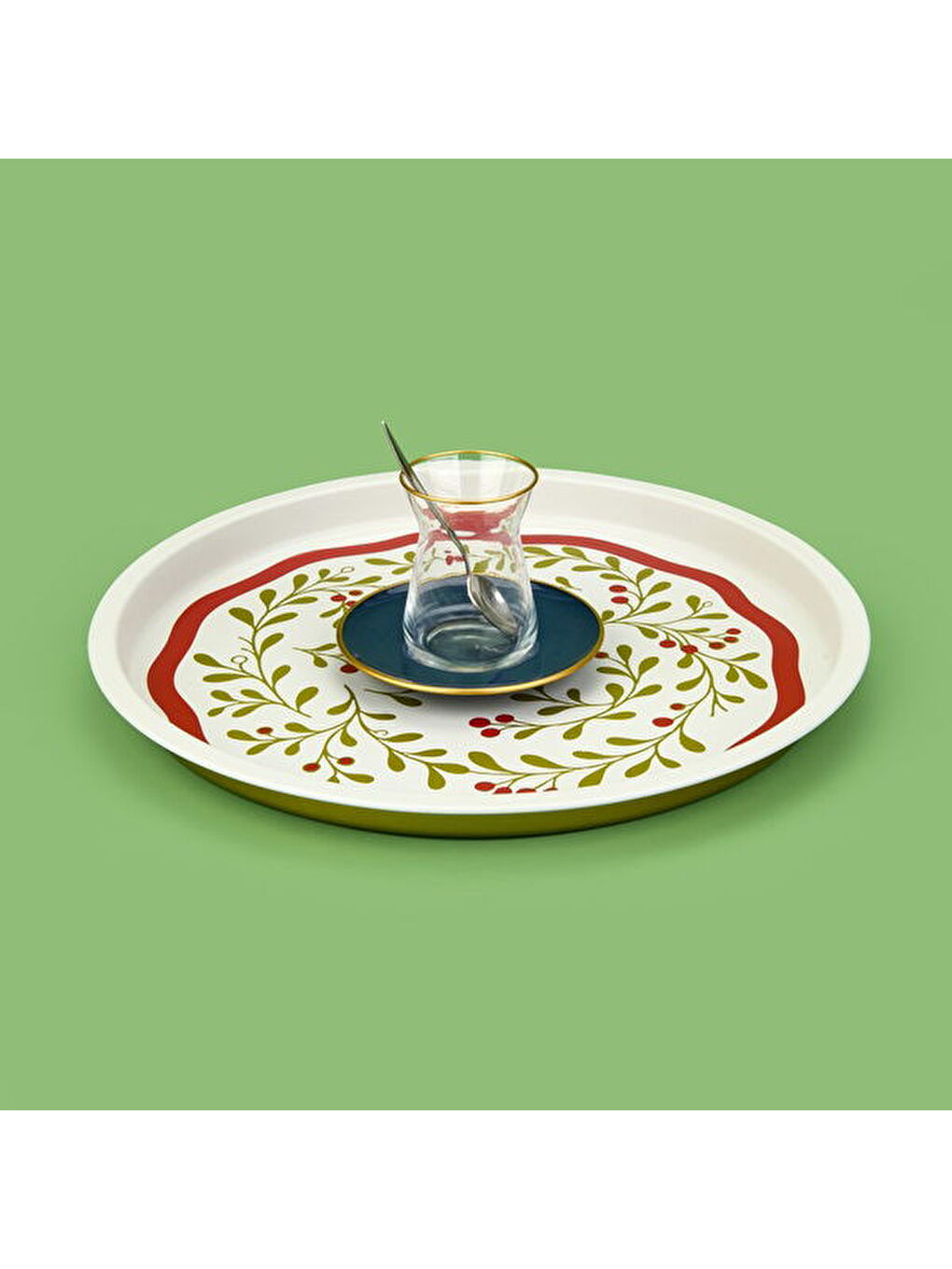 Karışık Kokina Metal Tepsi - Renkli-3