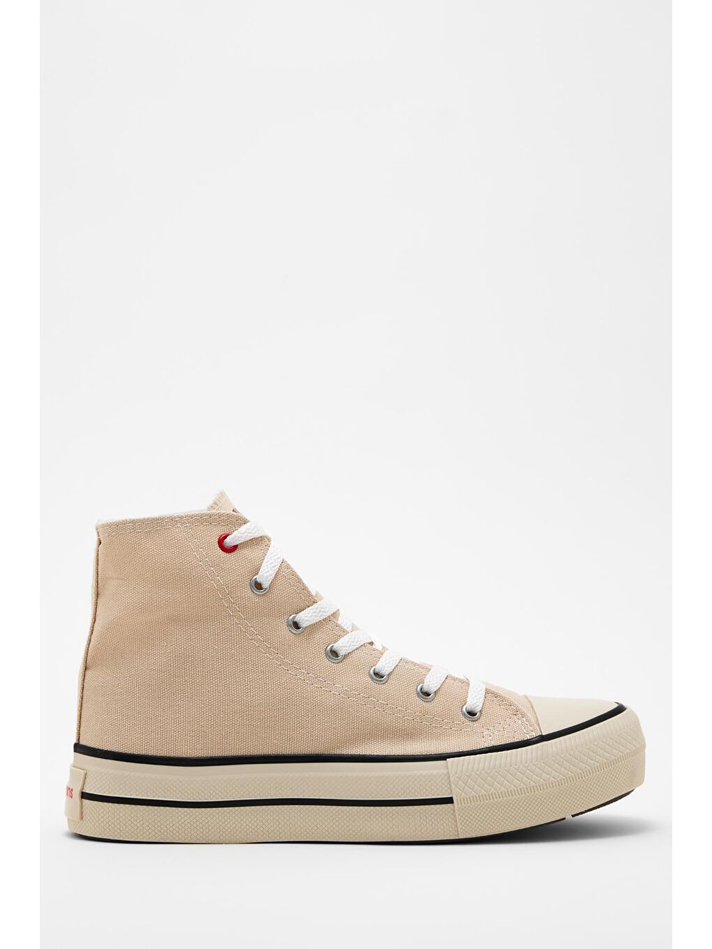 Bej Kadın Kalın Taban Sneaker Spor Ayakkabı 0502