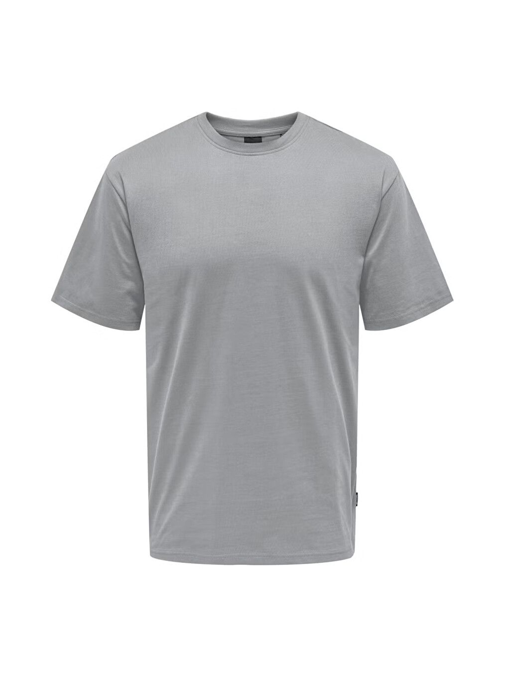 Gri Onsfred % 100 Pamuk Relaxed Fit Bisiklet Yaka T Shirt 22022532-1